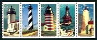 American Lighthouses Issue Booklet Pane of 5 Stamps United States, 1990